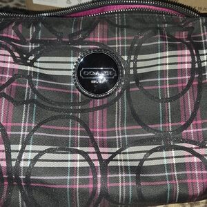 Coach Black and Pink Plaid Women's Bag